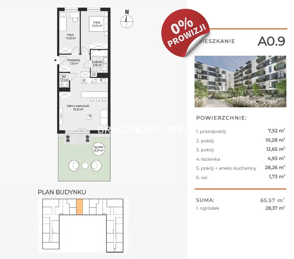 Apartamenty BS2-MS-304715-15 Kraków Podgórze Tadeusza Śliwiaka