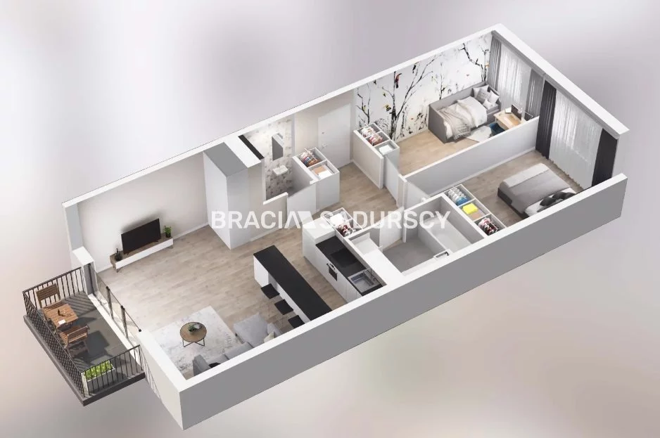 3 pokoje, mieszkanie 65,57 m², piętro 3, oferta nr , BS2-MS-304743-16, Kraków, Podgórze, Rybitwy, Tadeusza Śliwiaka