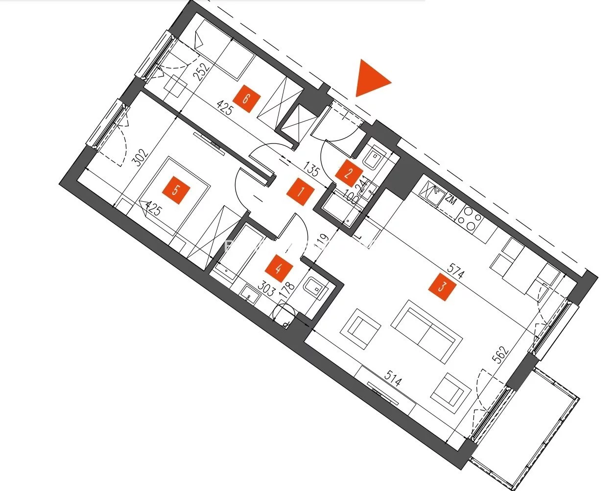 3 pokoje, mieszkanie 66,68 m², piętro 3, oferta nr , BS2-MS-280733-115, Kraków, Bieżanów-Prokocim, Prokocim, Teligi
