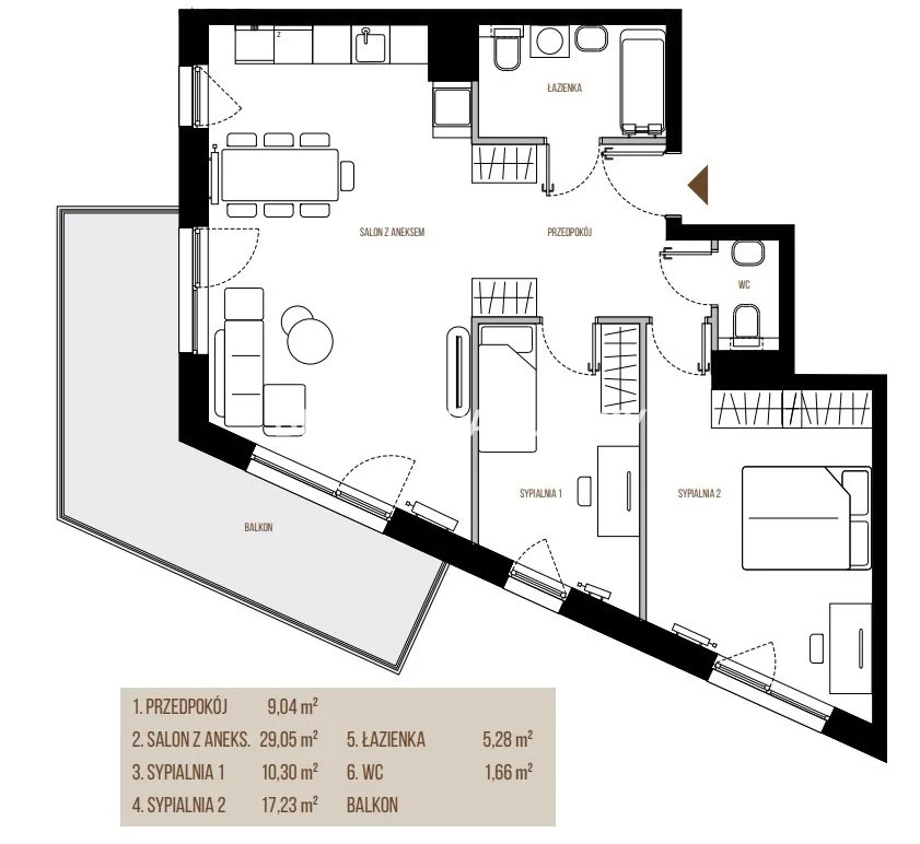 3 pokoje, mieszkanie 72,56 m², piętro 4, oferta nr , BS2-MS-305349, Kraków, Łagiewniki-Borek Fałęcki, Łagiewniki, Wadowicka