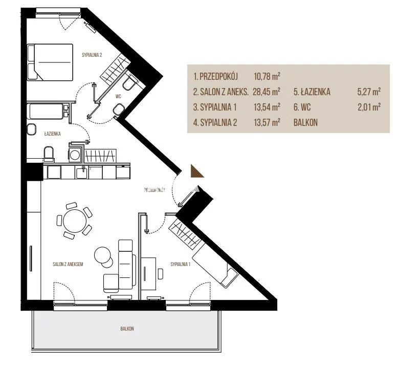 3 pokoje, mieszkanie 73,62 m², piętro 3, oferta nr , BS2-MS-305374-13, Kraków, Łagiewniki-Borek Fałęcki, Łagiewniki, Wadowicka