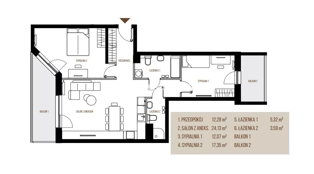 3 pokoje, mieszkanie 74,74 m², piętro 6, oferta nr , BS2-MS-305651-13, Kraków, Łagiewniki-Borek Fałęcki, Łagiewniki, Wadowicka