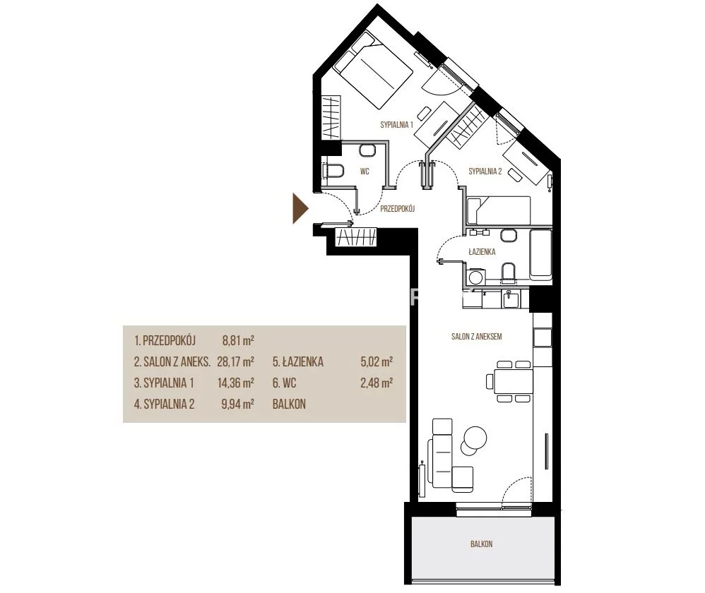 3 pokoje, mieszkanie 68,78 m², piętro 3, oferta nr , BS2-MS-305465-13, Kraków, Łagiewniki-Borek Fałęcki, Łagiewniki, Wadowicka