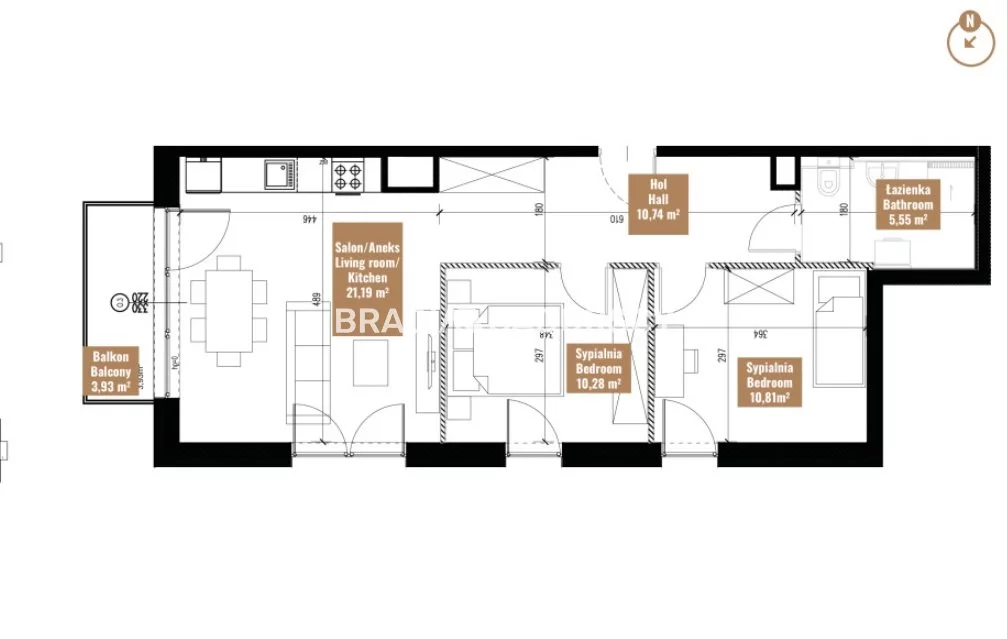 3 pokoje, mieszkanie 58,87 m², piętro 1, oferta nr , BS2-MS-300268-18, Kraków, Podgórze, Zabłocie, zabłocie