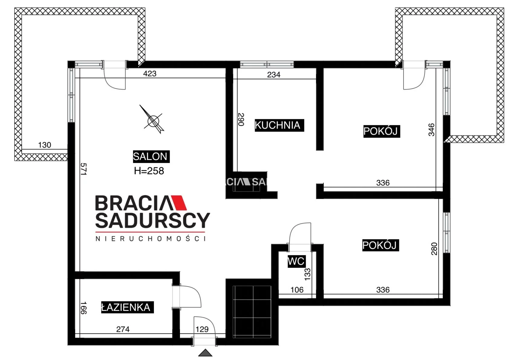 3 pokoje, mieszkanie 65,70 m², piętro 3, oferta nr , BS5-MS-311954, Kraków, Bieżanów-Prokocim, Złocieniowa