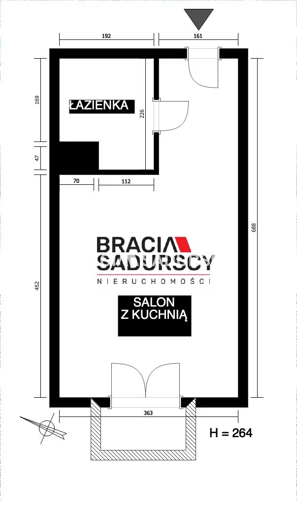 3 pokoje, mieszkanie 24,53 m², piętro 4, oferta nr , BS4-MW-312424, Kraków, Krowodrza, al. 3 Maja