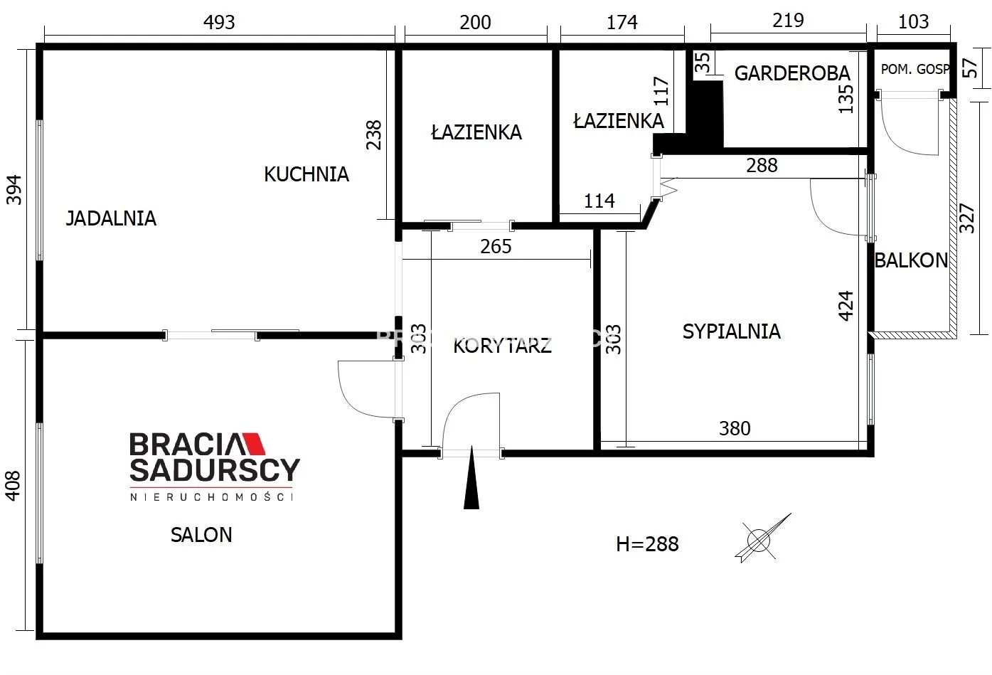 3 pokoje, mieszkanie 73,00 m², piętro 3, oferta nr , BS3-MW-309838-2, Kraków, Krowodrza, Bronowicka