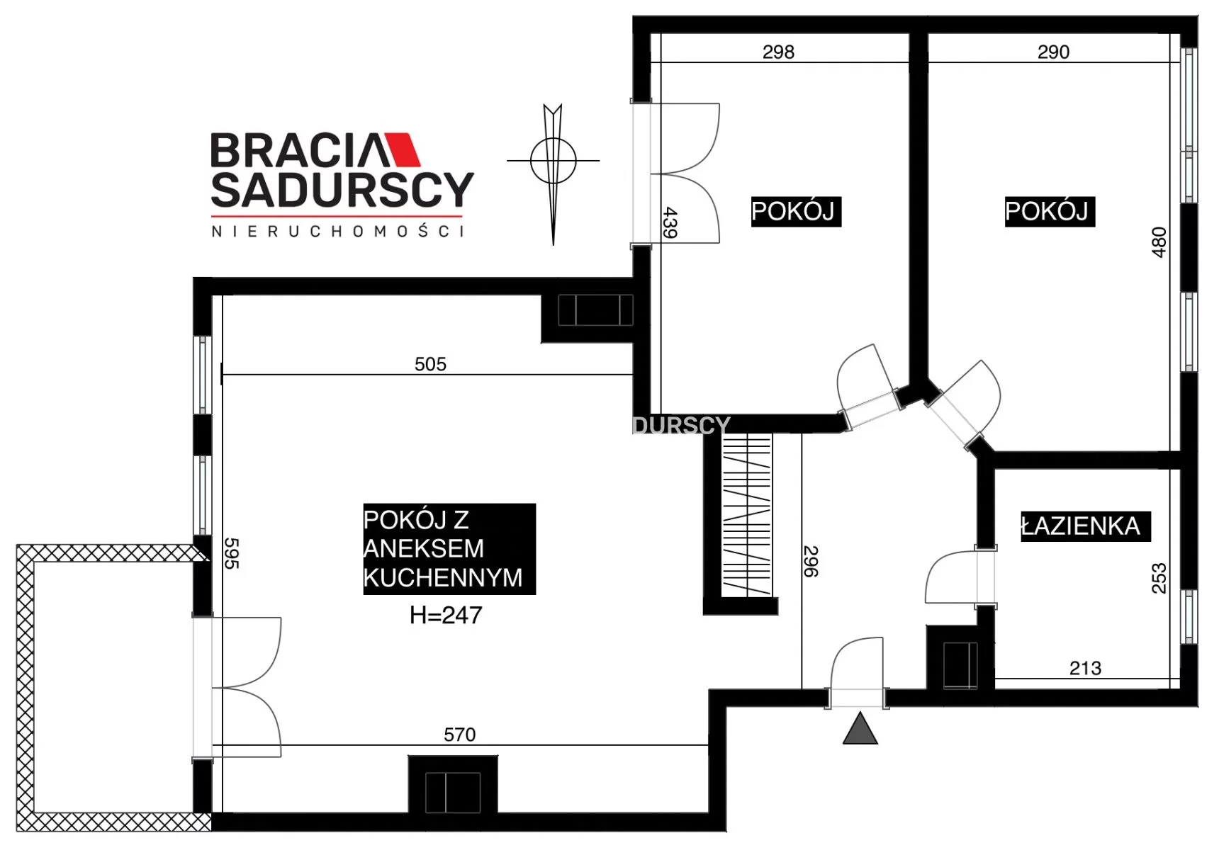 3 pokoje, mieszkanie 72,26 m², piętro 2, oferta nr , BS5-MW-312117, Kraków, Prądnik Biały, Azory, Modrzejewskiej