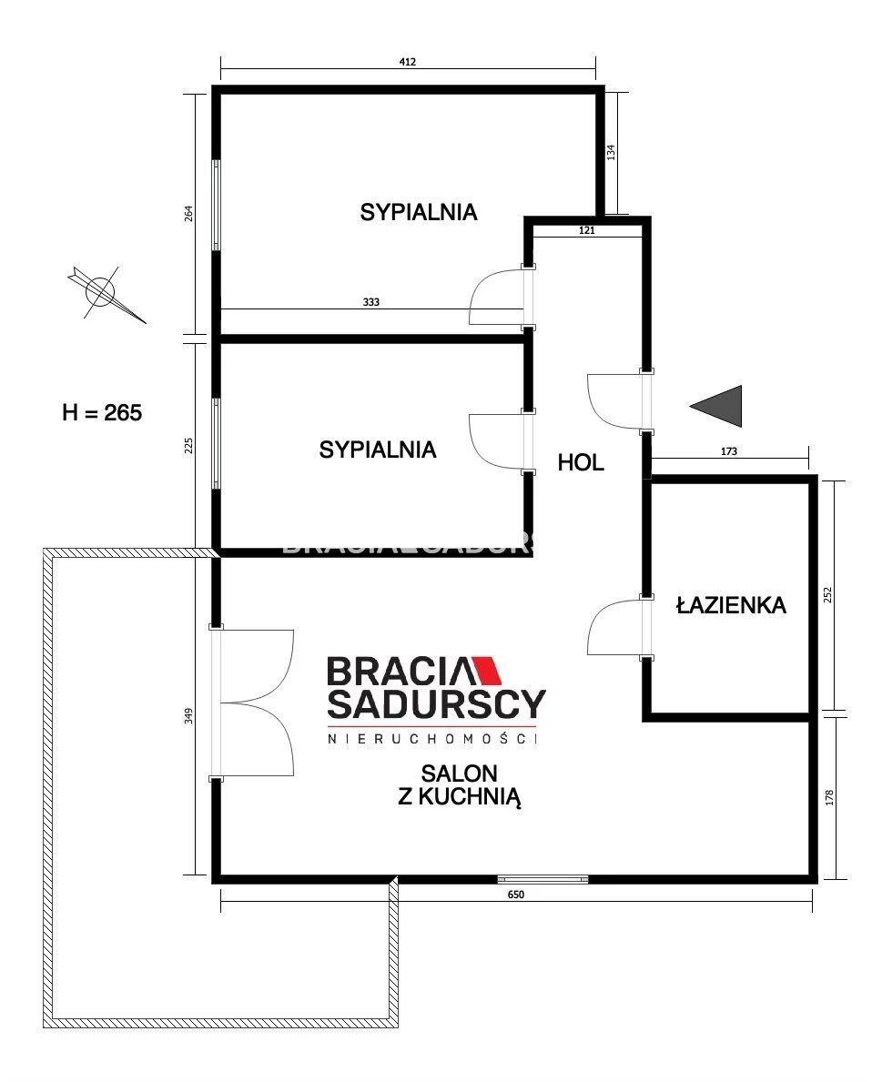 3 pokoje, mieszkanie 46,00 m², piętro 3, oferta nr , BS3-MW-310525-2, Kraków, Mistrzejowice, Powstańców