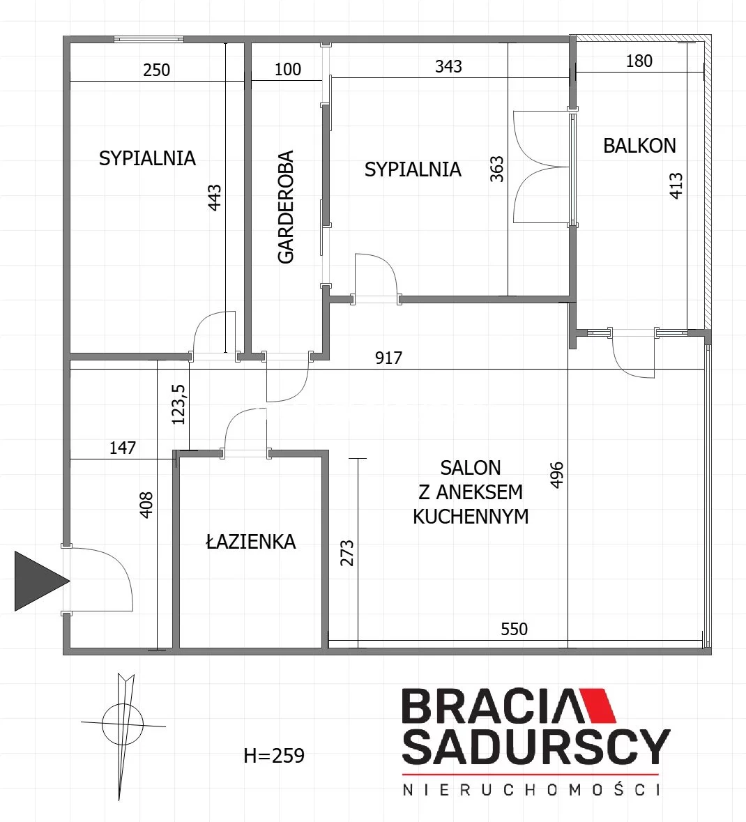 3 pokoje, mieszkanie 70,00 m², piętro 2, oferta nr , BS4-MW-311276-2, Kraków, Prądnik Biały, Bronowice Wielkie, Stawowa