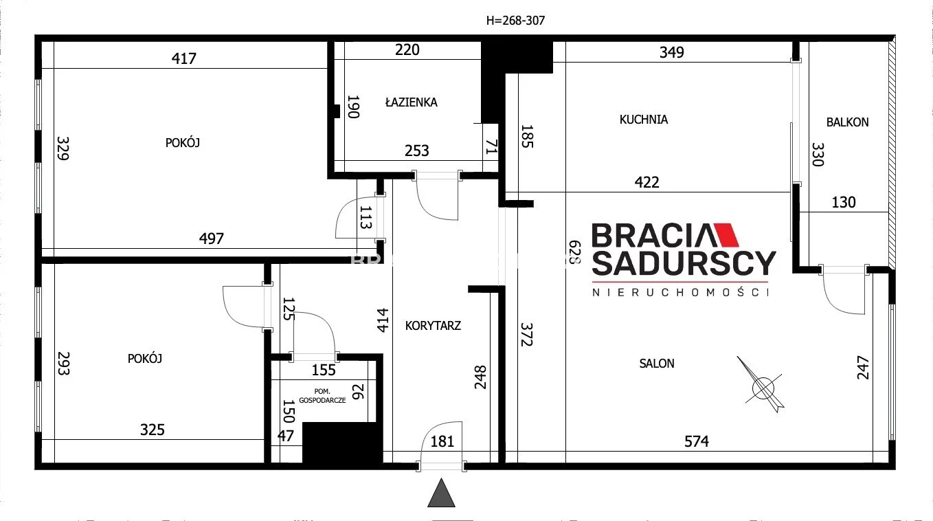 3 pokoje, mieszkanie 71,04 m², piętro 7, oferta nr , BS3-MW-311707-1, Kraków, Podgórze Duchackie, Walerego Sławka