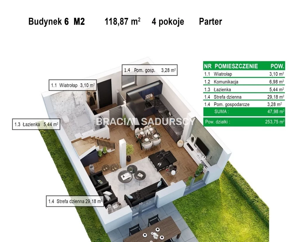 4 pokoje, mieszkanie 118,87 m², parter, oferta nr , BS2-MS-304244-5, Zabierzów, Aleja Jurajska