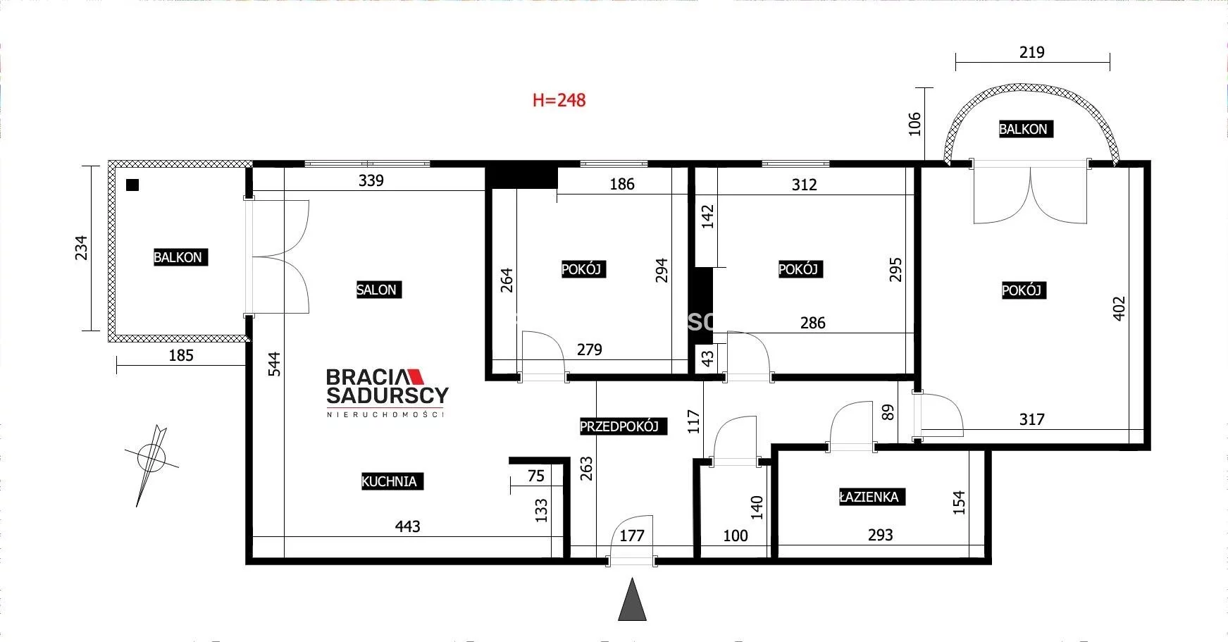 4 pokoje, apartament 65,29 m², piętro 1, oferta nr , BS1-MS-311830, Kraków, Swoszowice, Kliny, Borkowska