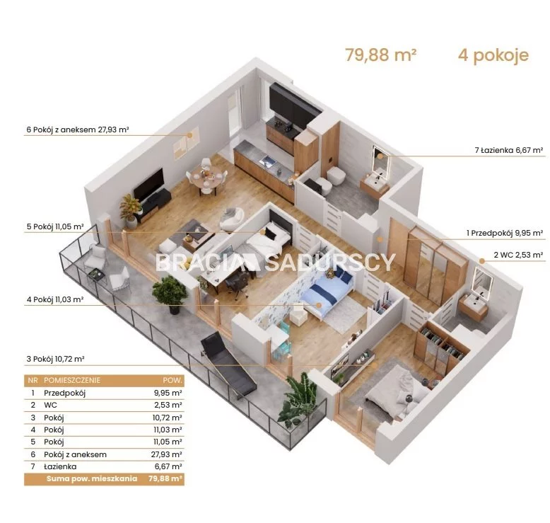 4 pokoje, mieszkanie 79,88 m², piętro 1, oferta nr , BS2-MS-309181-6, Katowice, Ceglana
