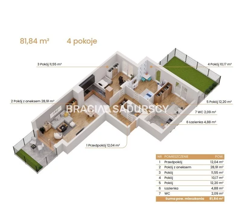 4 pokoje, mieszkanie 81,84 m², parter, oferta nr , BS2-MS-309189-6, Katowice, Ceglana