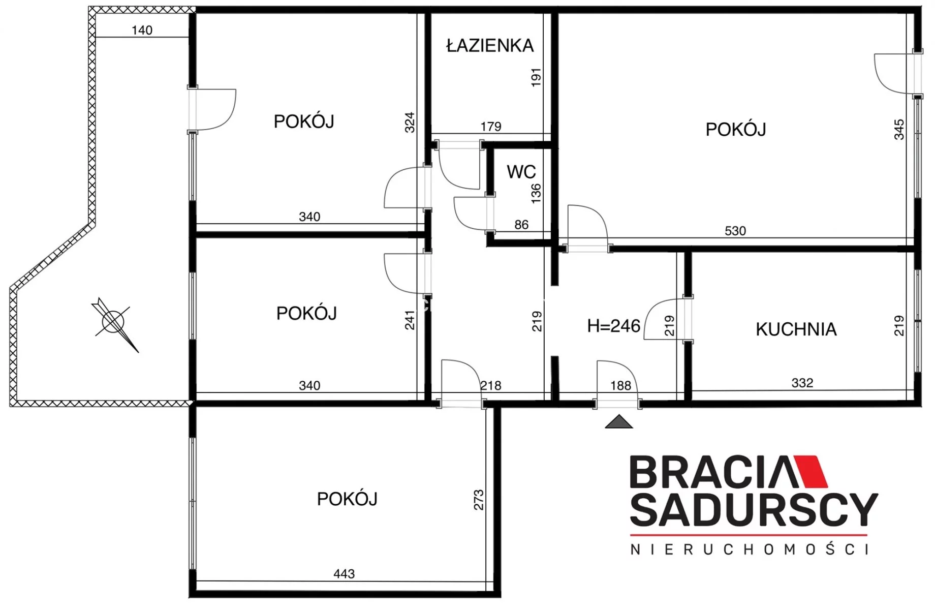 4 pokoje, apartament 72,90 m², piętro 2, oferta nr , BS5-MS-310189-5, Kraków, Czyżyny, os. Dywizjonu 303