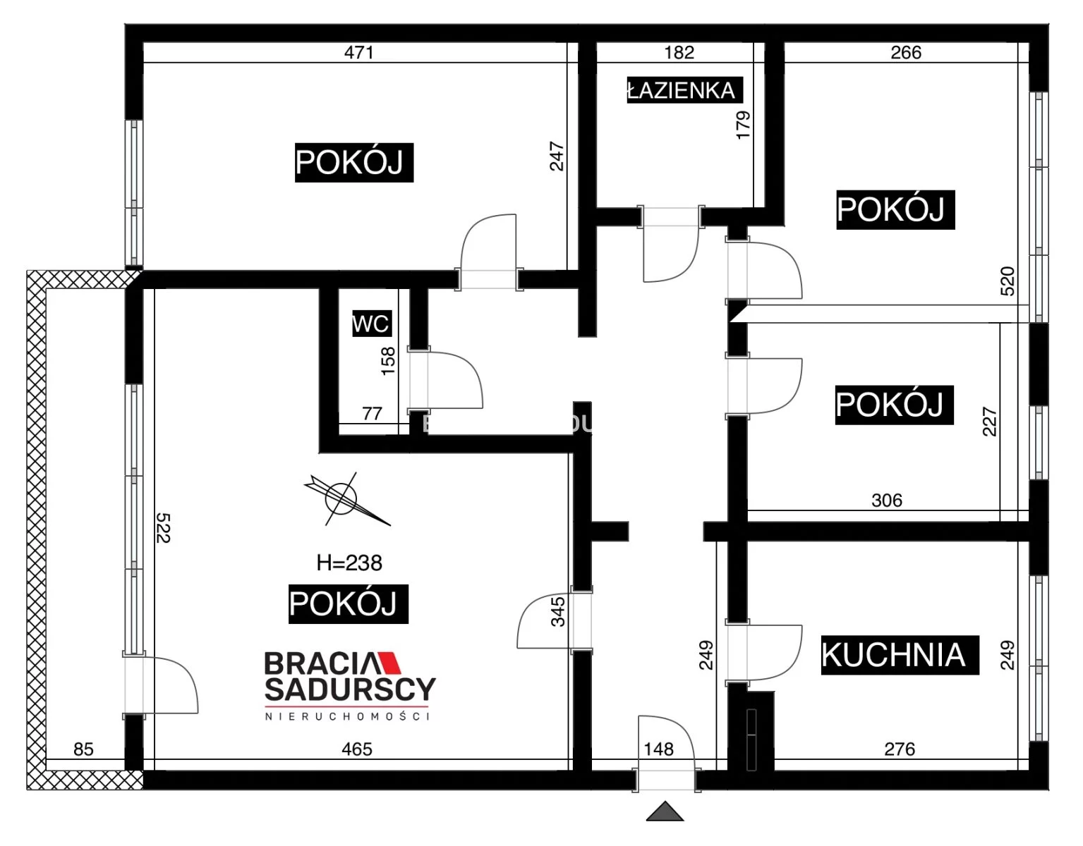 4 pokoje, mieszkanie 71,38 m², piętro 3, oferta nr , BS3-MS-312069, Kraków, Podgórze Duchackie, Wola Duchacka, Gromady Grudziąż