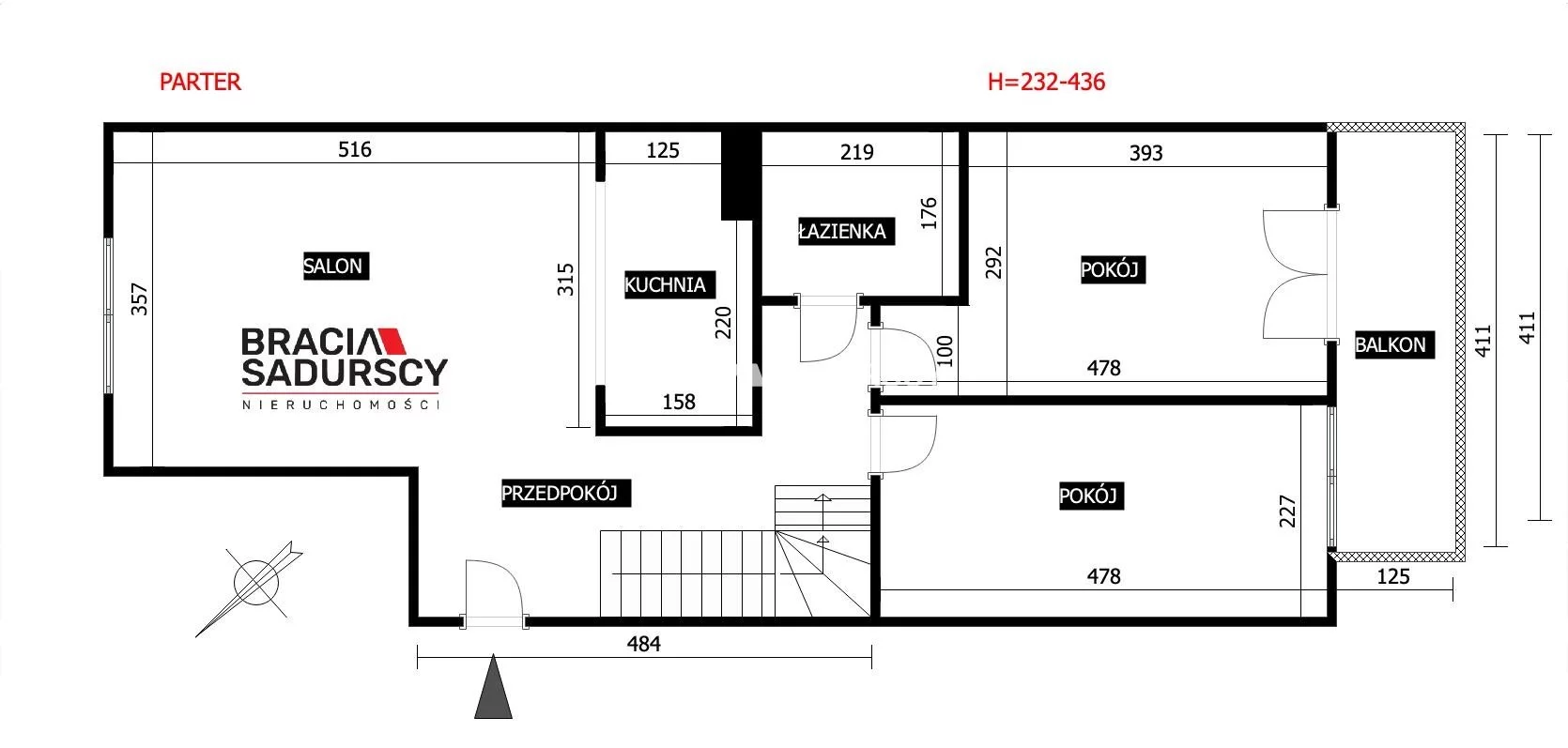 4 pokoje, mieszkanie 80,33 m², piętro 3, oferta nr , BS1-MS-312266-2, Kraków, Bieżanów-Prokocim, Henryka i Karola Czeczów