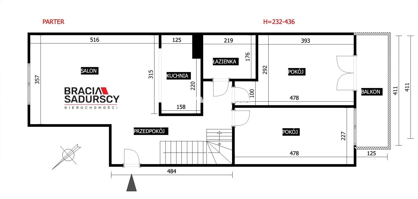 4 pokoje, mieszkanie 80,33 m², piętro 3, oferta nr , BS1-MS-312266-2, Kraków, Bieżanów-Prokocim, Henryka i Karola Czeczów