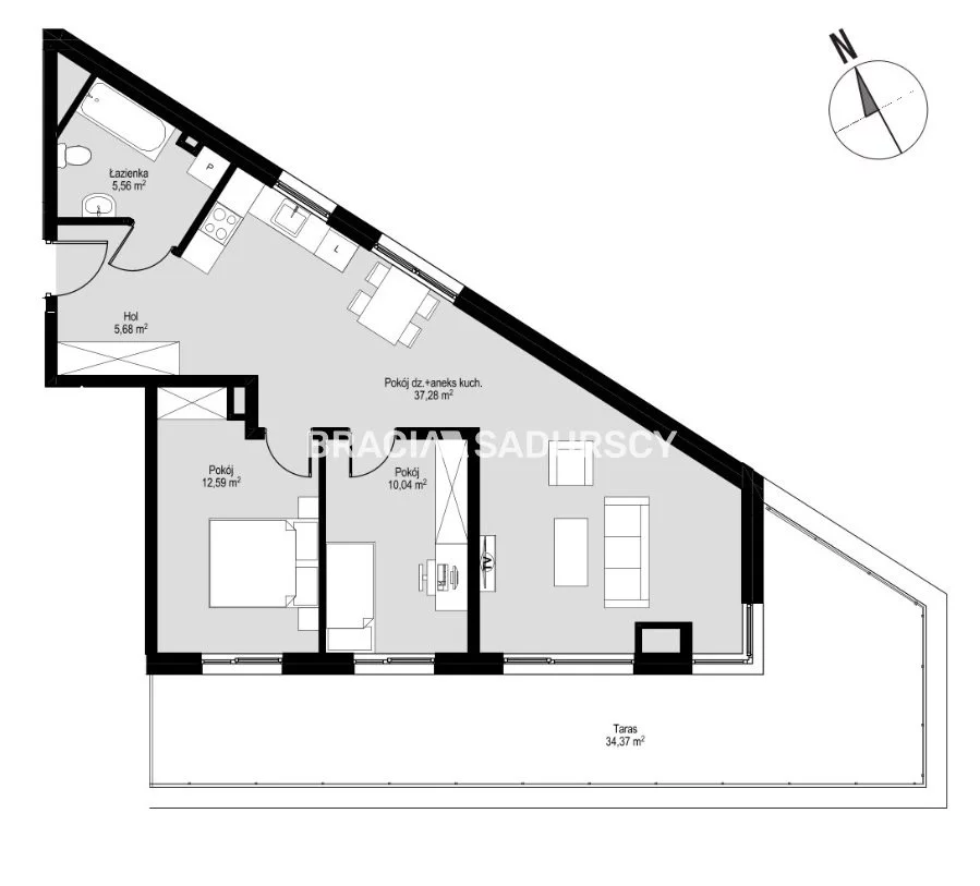 Mieszkanie czteropokojowe 80,17 m², Kraków, Prądnik Czerwony, Józefa Łepkowskiego, Sprzedaż