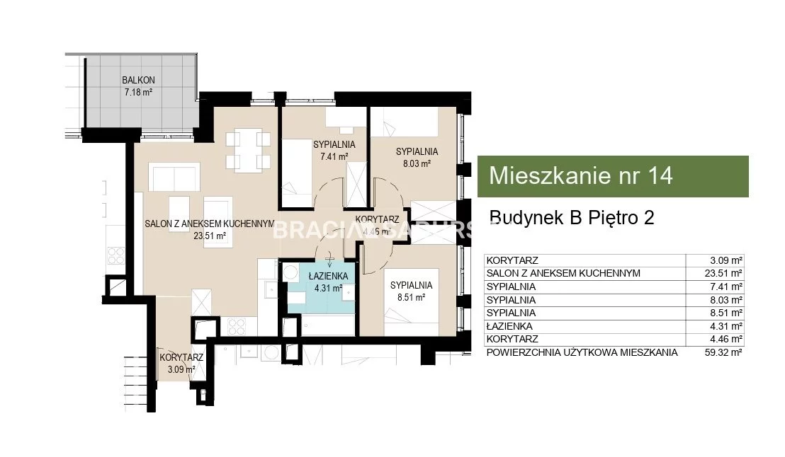 4 pokoje, mieszkanie 65,16 m², piętro 2, oferta nr , BS2-MS-306683-10, Kraków, Wzgórza Krzesławickie, Kantrowicka