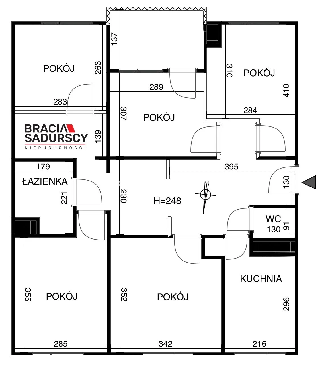 4 pokoje, apartament 81,00 m², piętro 4, oferta nr , BS1-MS-307693-17, Kraków, Kobierzyńska