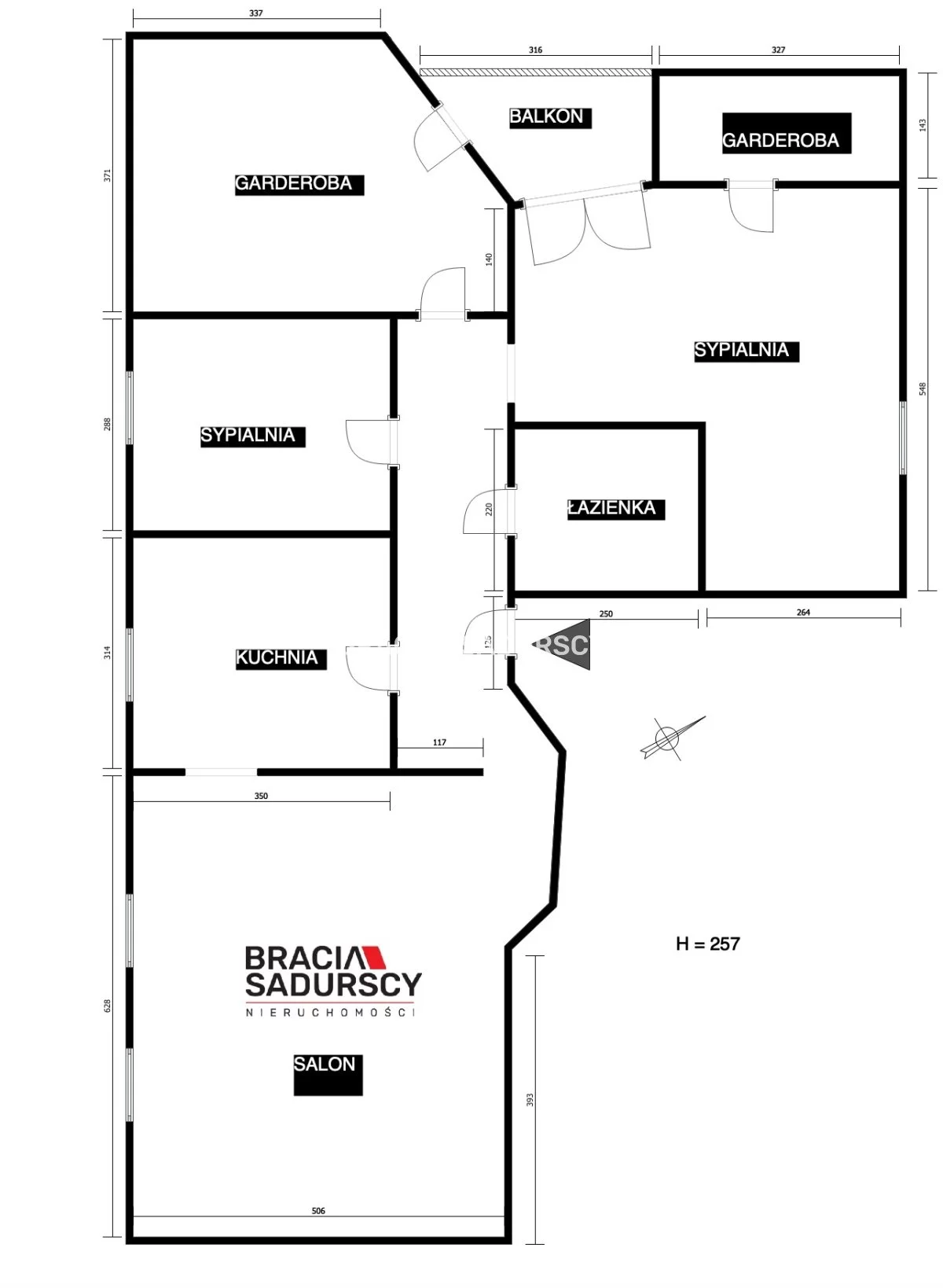 4 pokoje, mieszkanie 85,60 m², piętro 3, oferta nr , BS3-MS-310389-1, Bochnia, Kolejowa