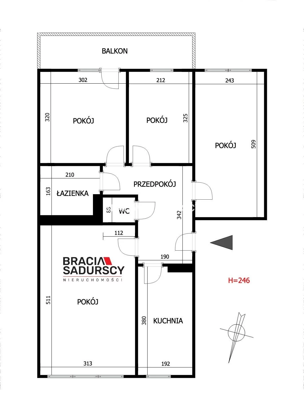 4 pokoje, mieszkanie 63,64 m², piętro 4, oferta nr , BS1-MS-310277-3, Kraków, Krowodrza, Krowoderskich Zuchów