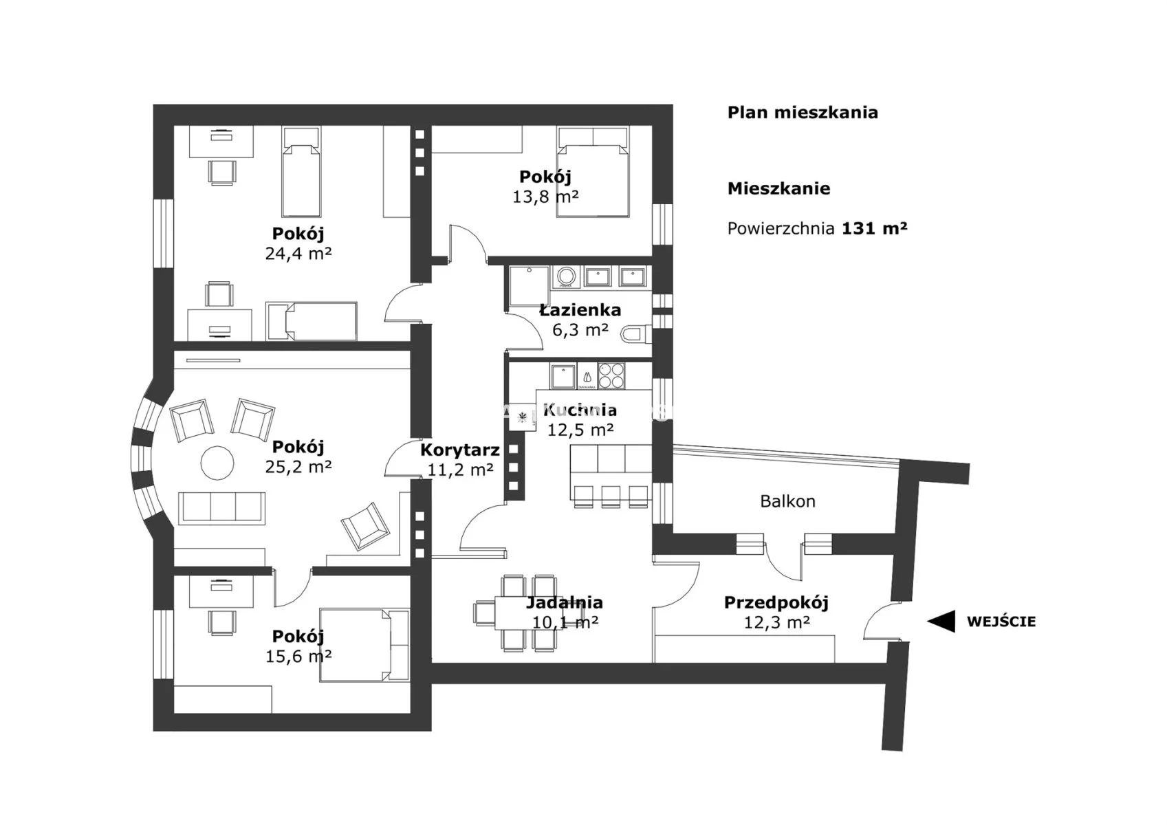 Mieszkanie na sprzedaż, 131,40 m², 4 pokoje, 1 piętro, oferta nr BS2-MS-299854-13