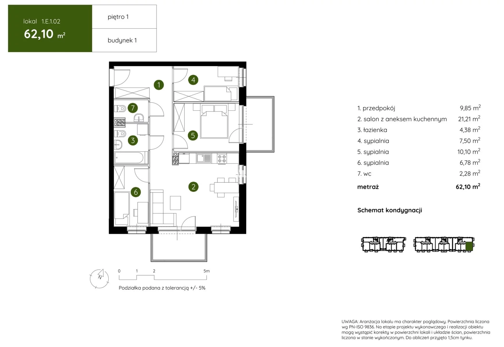 4 pokoje, mieszkanie 62,10 m², piętro 1, oferta nr , BS2-MS-303997-4, Kraków, Prądnik Biały, Pękowicka