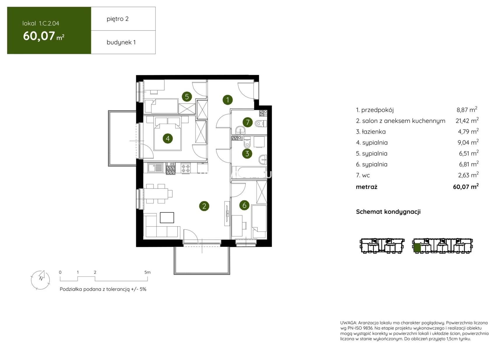 4 pokoje, mieszkanie 60,07 m², piętro 2, oferta nr , BS2-MS-304015-4, Kraków, Prądnik Biały, Pękowicka