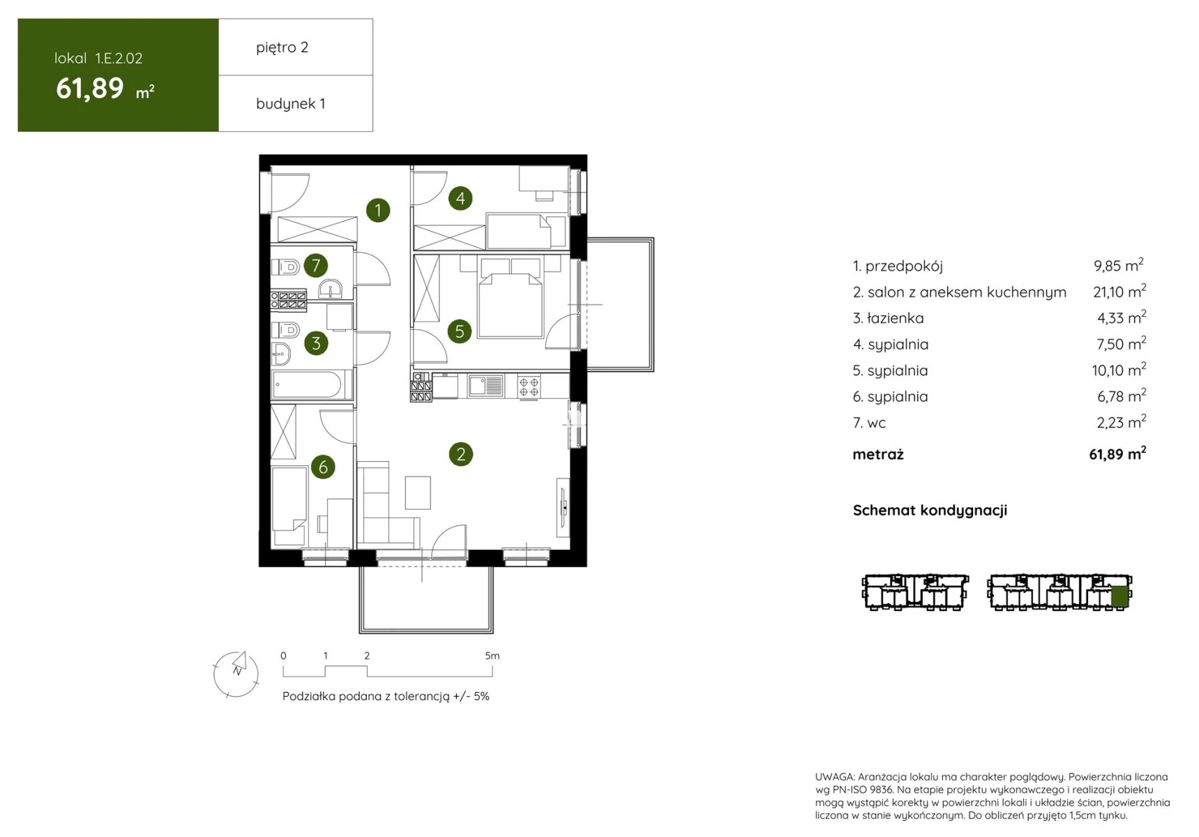 4 pokoje, mieszkanie 61,89 m², piętro 2, oferta nr , BS2-MS-304022-4, Kraków, Prądnik Biały, Pękowicka