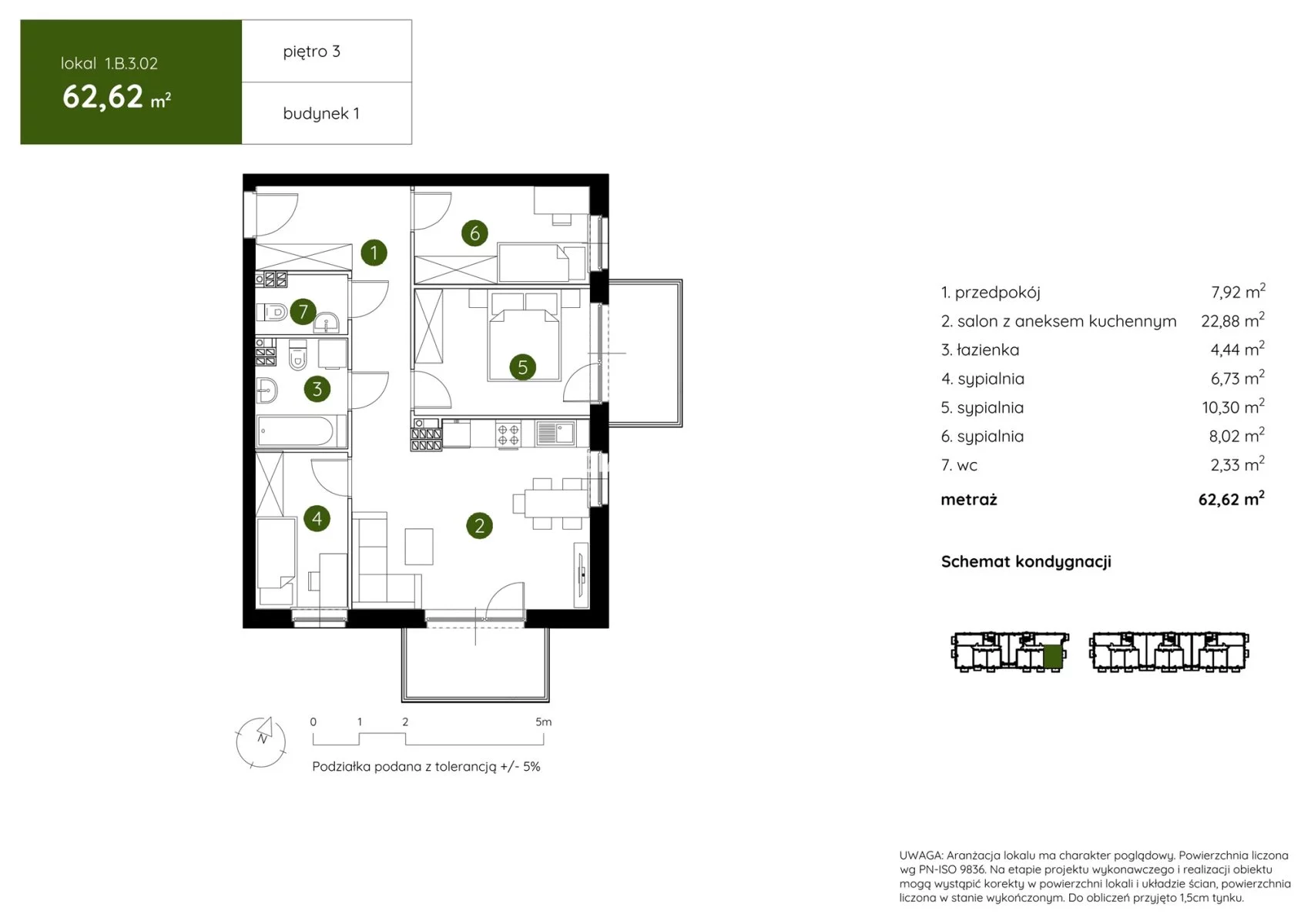 4 pokoje, mieszkanie 62,62 m², piętro 3, oferta nr , BS2-MS-304035-4, Kraków, Prądnik Biały, Pękowicka