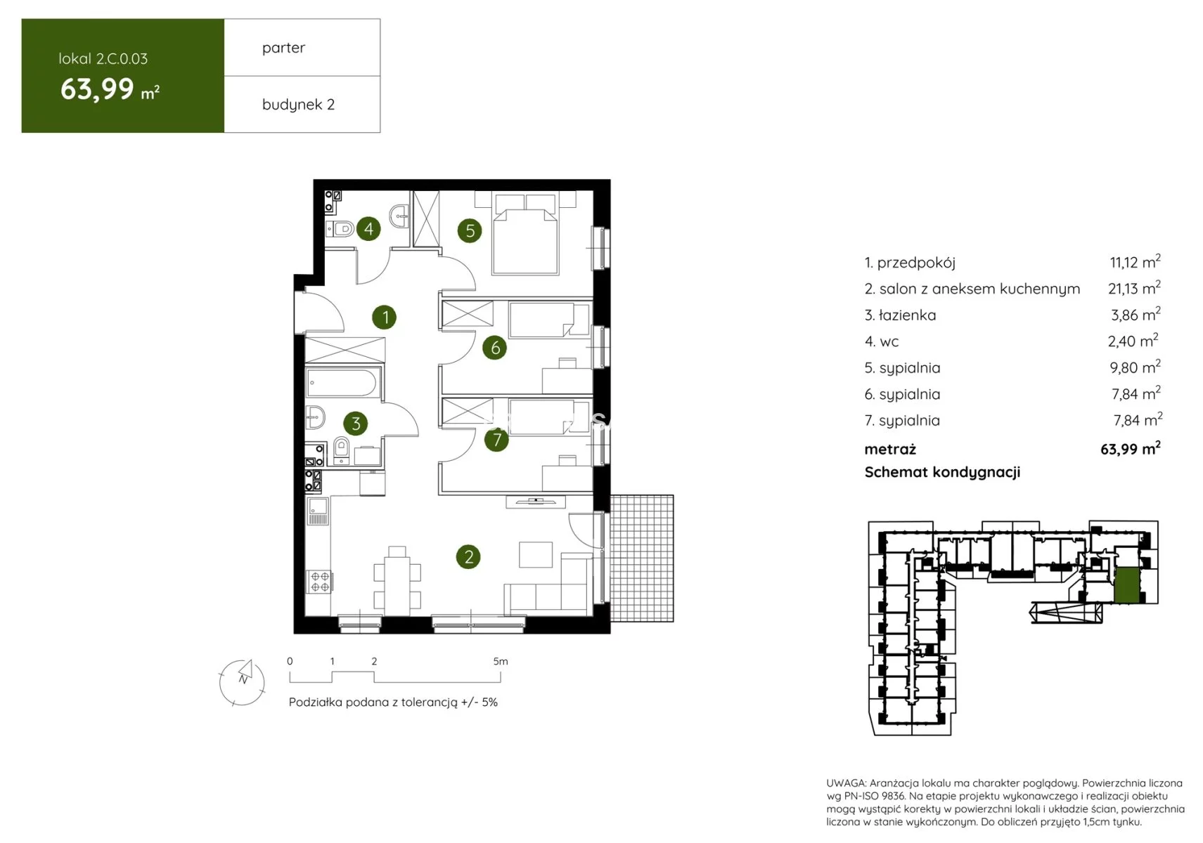 4 pokoje, mieszkanie 63,99 m², parter, oferta nr , BS2-MS-304328-3, Kraków, Prądnik Biały, Pękowicka
