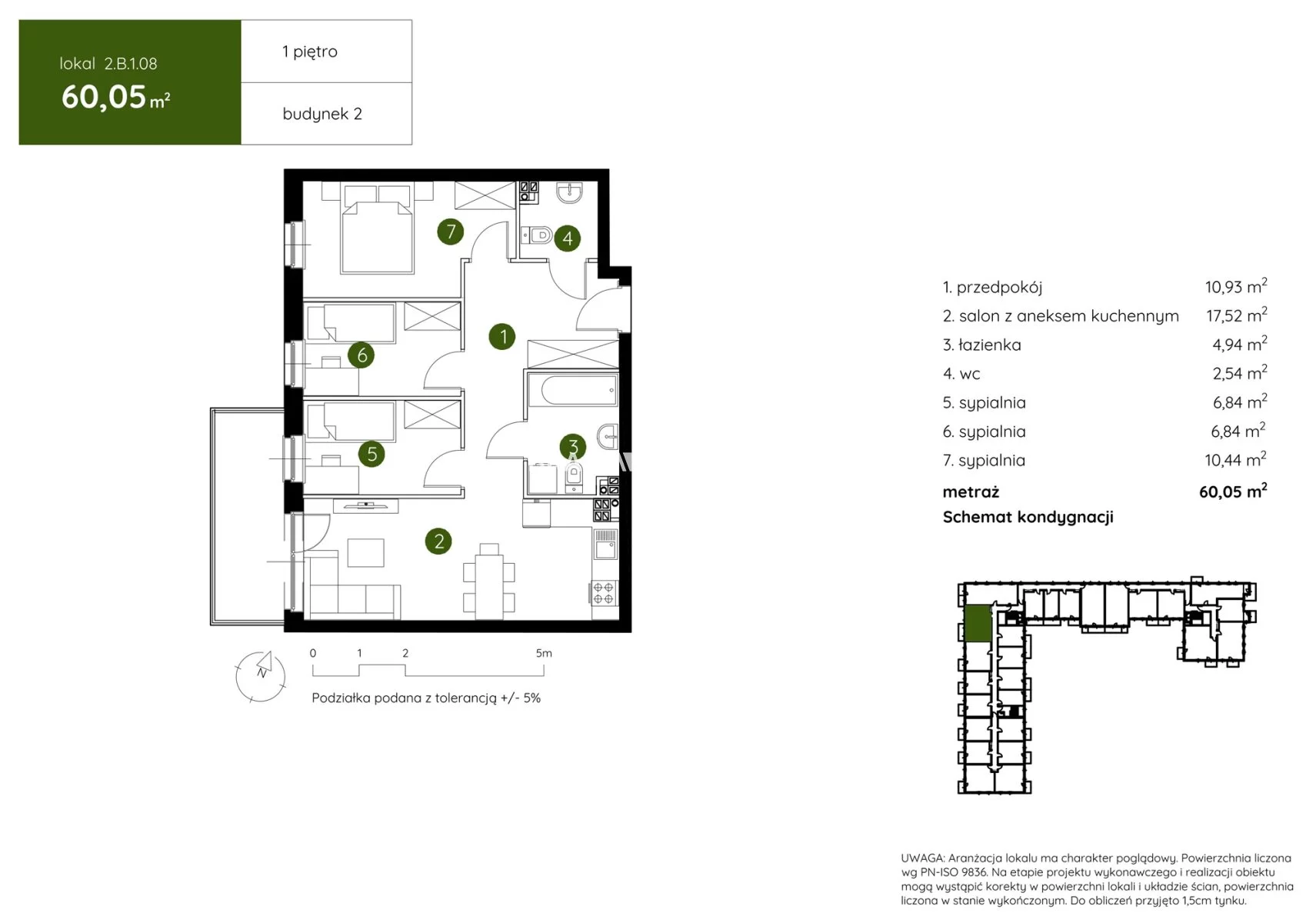 4 pokoje, mieszkanie 60,05 m², piętro 1, oferta nr , BS2-MS-304348-3, Kraków, Prądnik Biały, Pękowicka