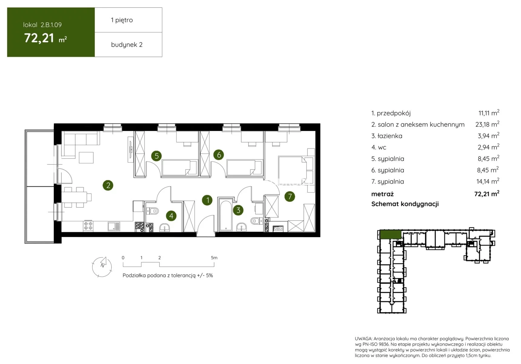 4 pokoje, mieszkanie 72,21 m², piętro 1, oferta nr , BS2-MS-304349-3, Kraków, Prądnik Biały, Pękowicka