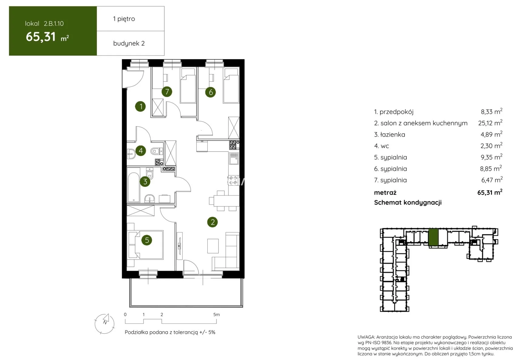 4 pokoje, mieszkanie 65,31 m², piętro 1, oferta nr , BS2-MS-304350-3, Kraków, Prądnik Biały, Pękowicka