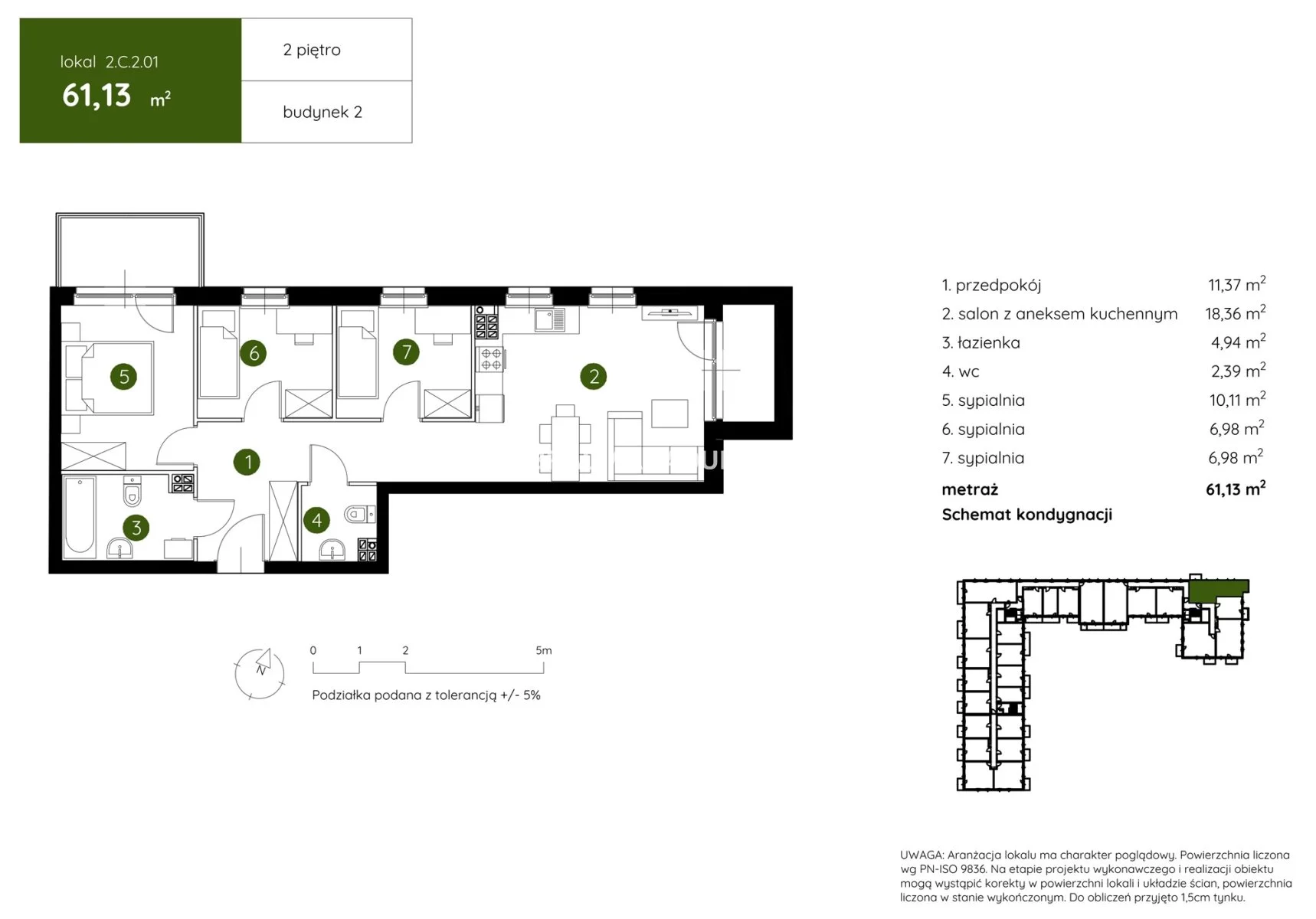 4 pokoje, mieszkanie 61,13 m², piętro 2, oferta nr , BS2-MS-304399-3, Kraków, Prądnik Biały, Pękowicka