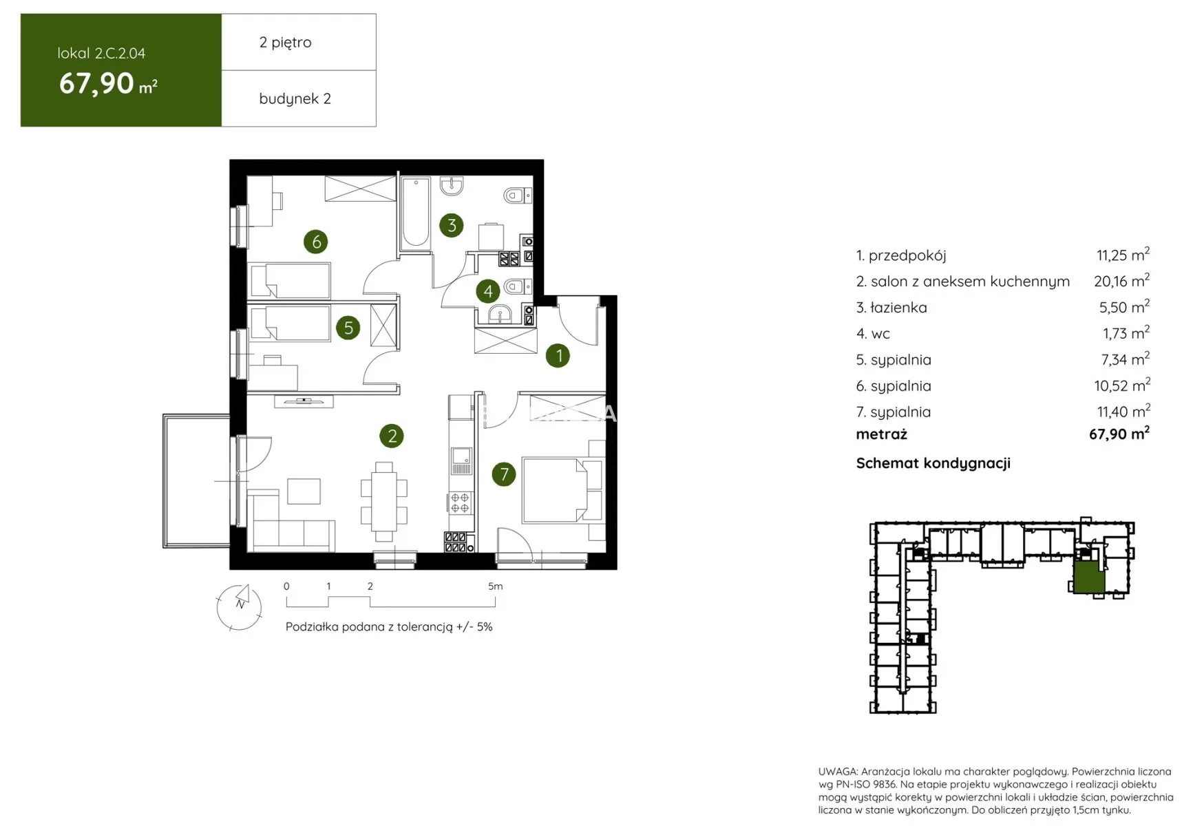 4 pokoje, mieszkanie 67,90 m², piętro 2, oferta nr , BS2-MS-304402-3, Kraków, Prądnik Biały, Pękowicka