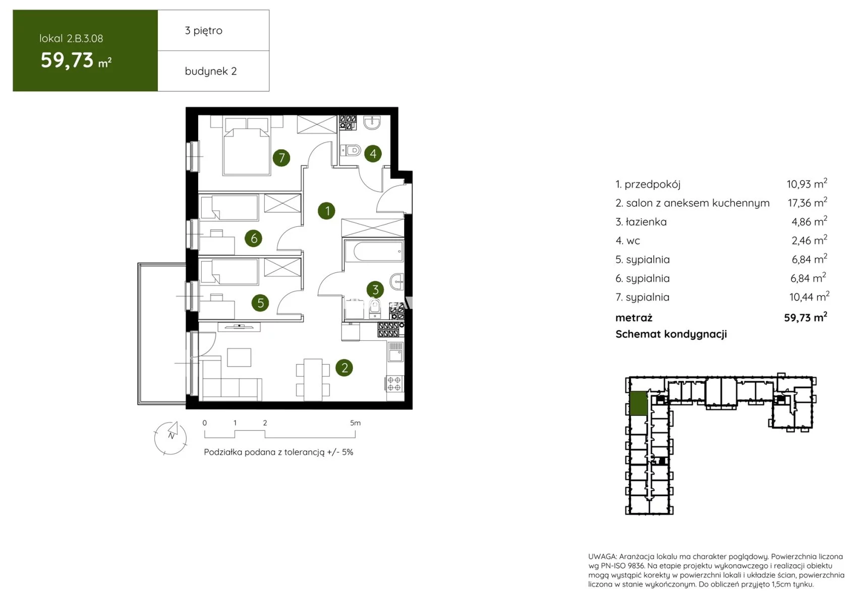 4 pokoje, mieszkanie 59,73 m², piętro 3, oferta nr , BS2-MS-304418-3, Kraków, Prądnik Biały, Pękowicka