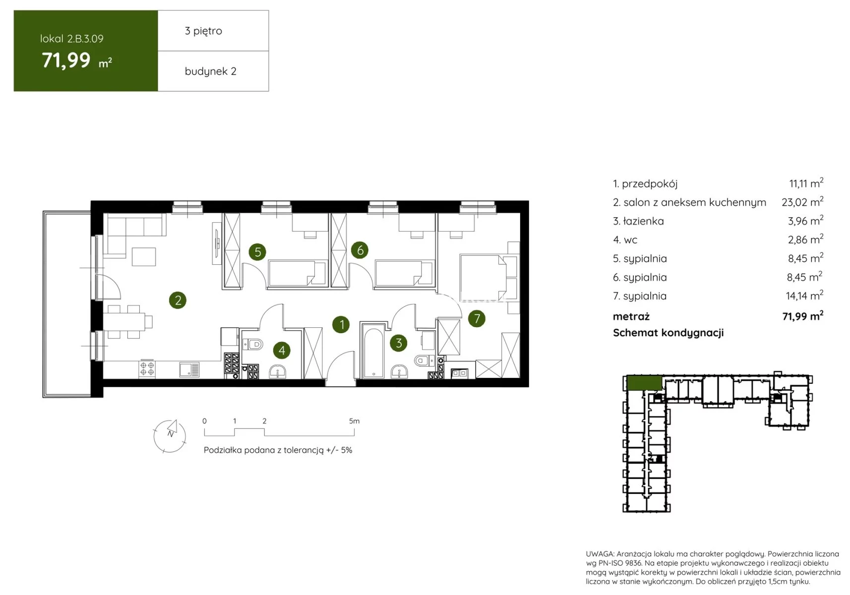4 pokoje, mieszkanie 71,99 m², piętro 3, oferta nr , BS2-MS-304419-3, Kraków, Prądnik Biały, Pękowicka