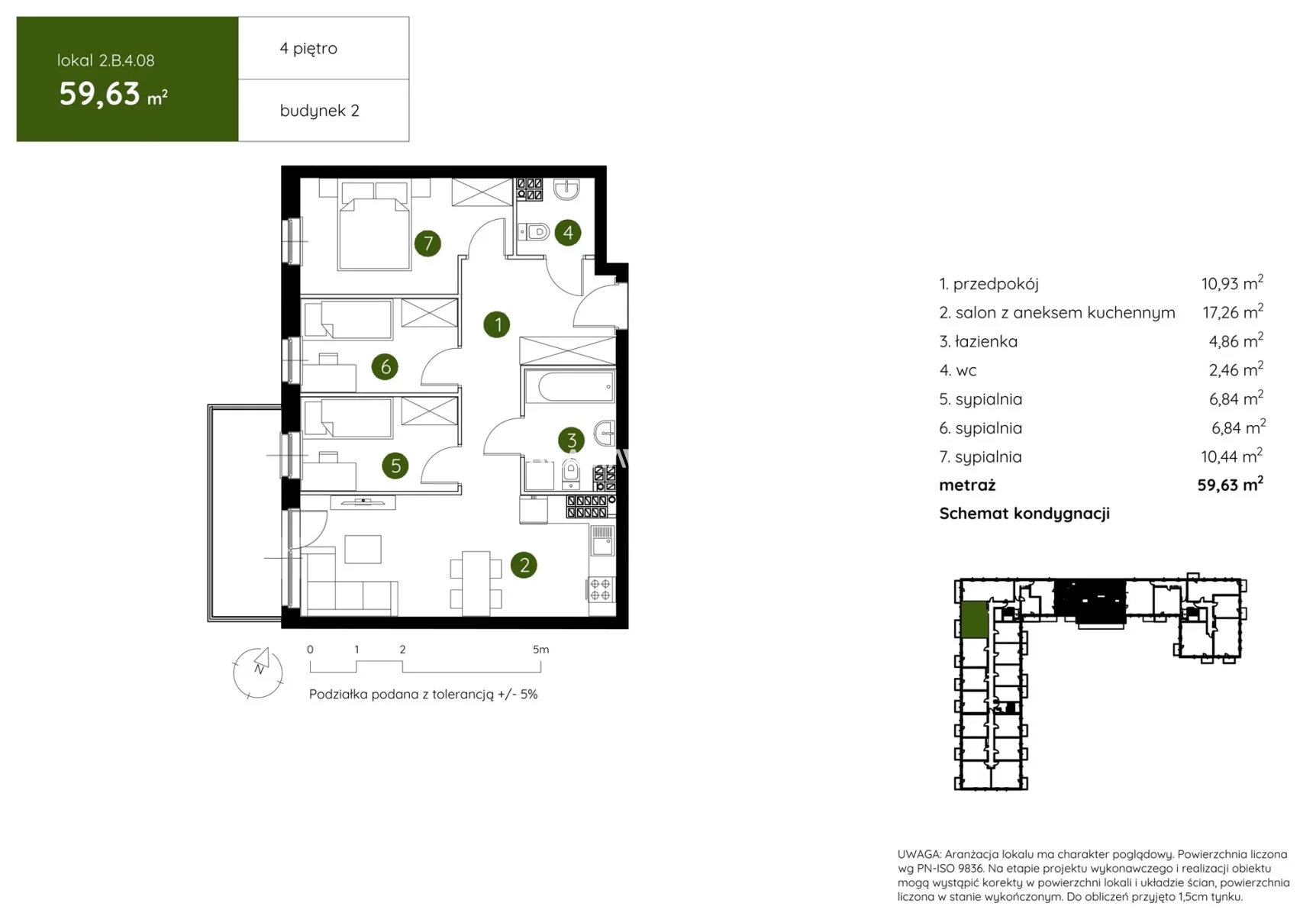 4 pokoje, mieszkanie 59,63 m², piętro 4, oferta nr , BS2-MS-304449-3, Kraków, Prądnik Biały, Pękowicka