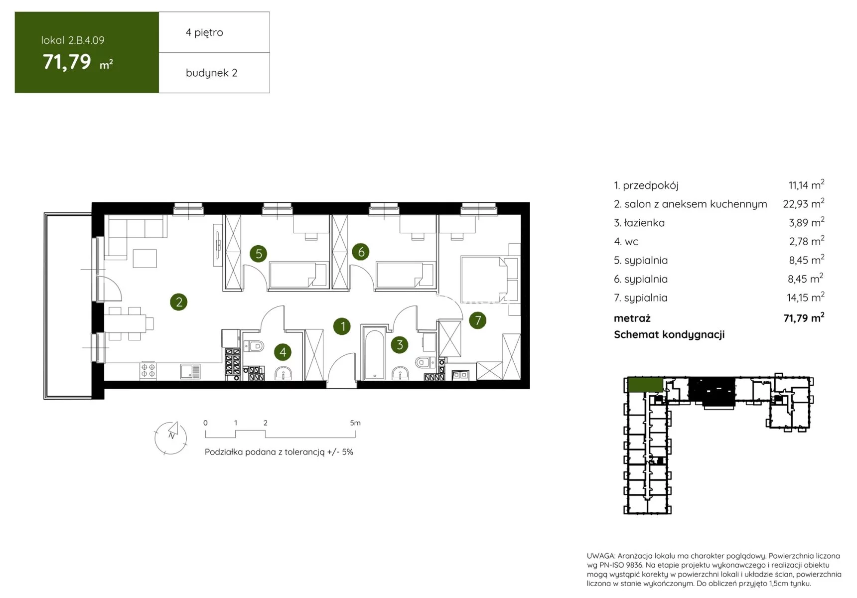 4 pokoje, mieszkanie 71,79 m², piętro 4, oferta nr , BS2-MS-304450-3, Kraków, Prądnik Biały, Pękowicka
