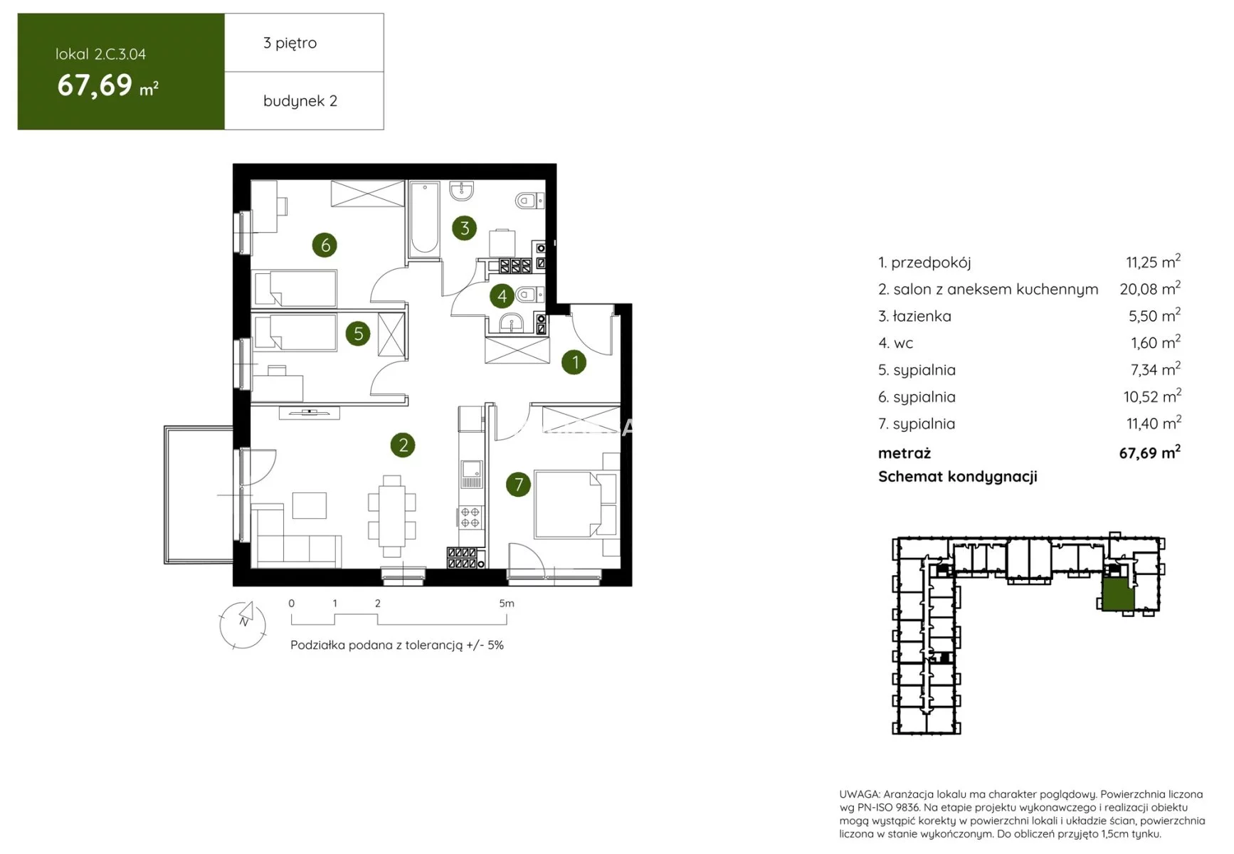 4 pokoje, mieszkanie 67,69 m², piętro 3, oferta nr , BS2-MS-304425-3, Kraków, Prądnik Biały, Pękowicka