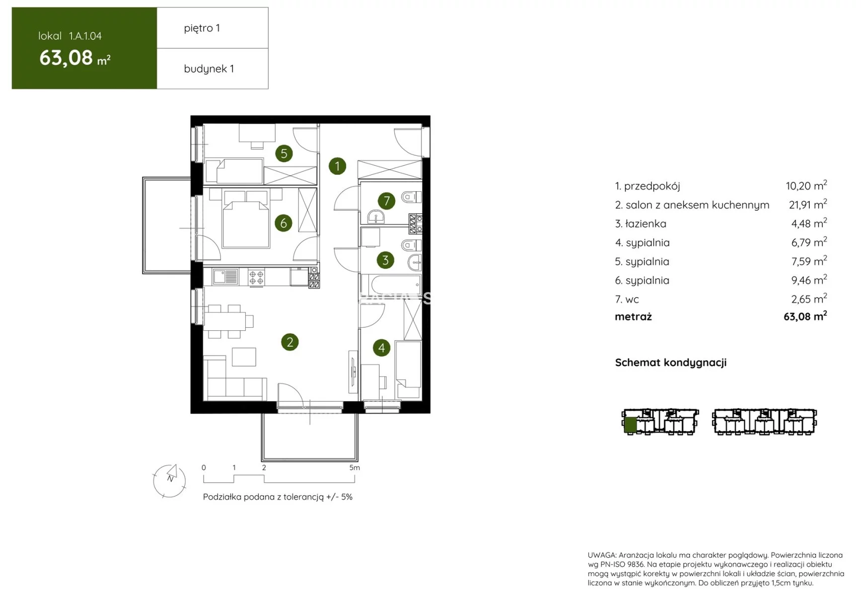 4 pokoje, mieszkanie 63,08 m², piętro 1, oferta nr , BS2-MS-303977-16, Kraków, Prądnik Biały, Pękowicka
