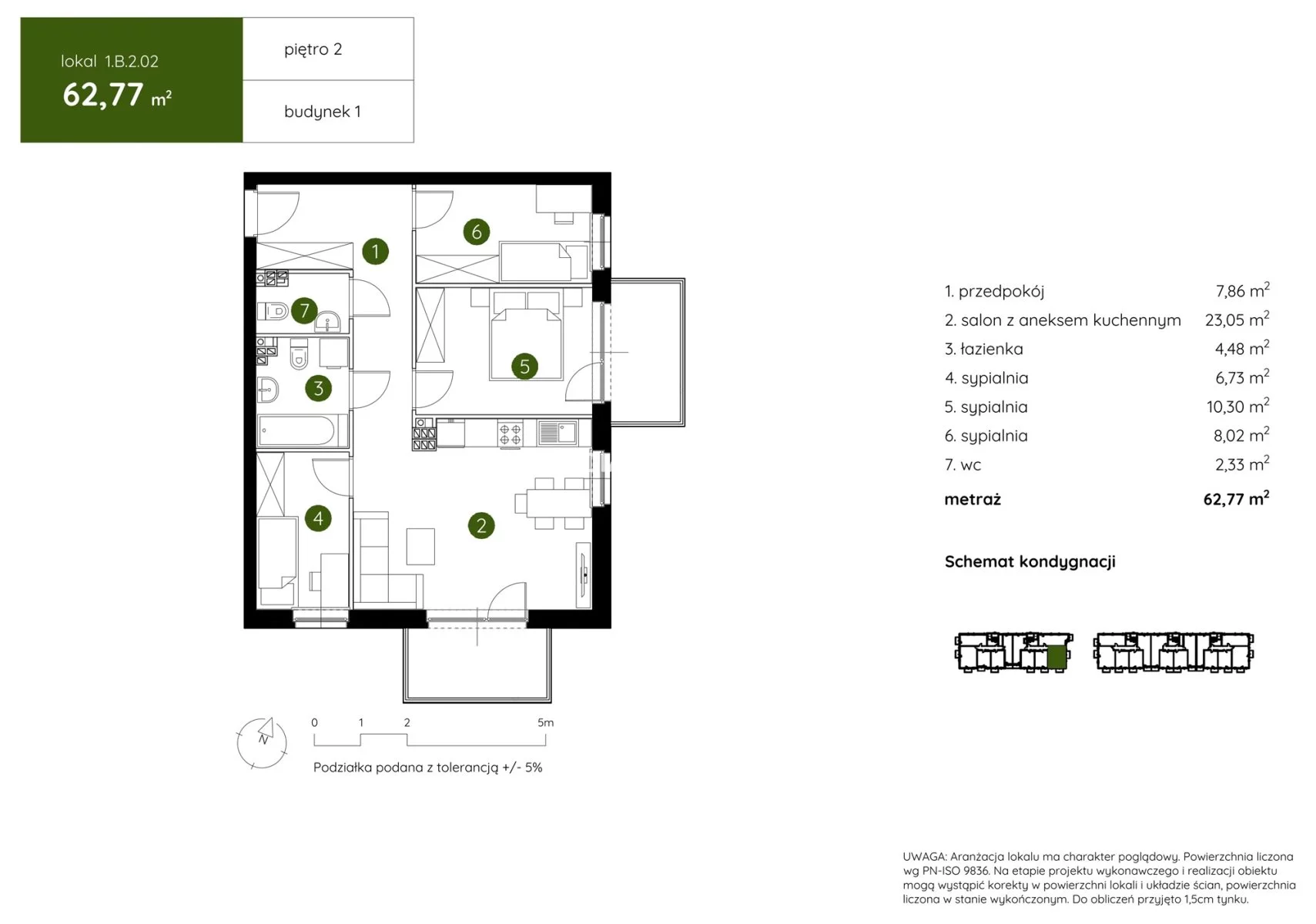 4 pokoje, mieszkanie 62,77 m², piętro 2, oferta nr , BS2-MS-304007-18, Kraków, Prądnik Biały, Pękowicka