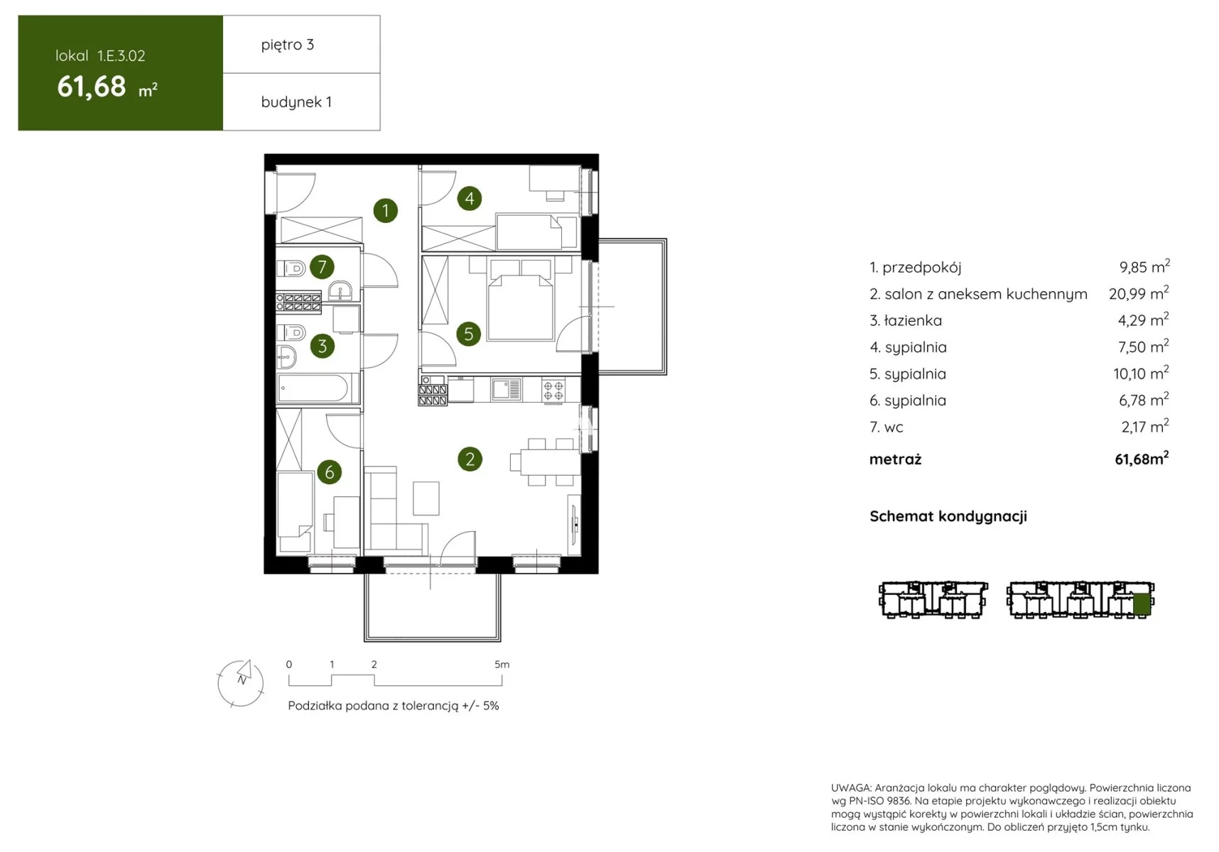 4 pokoje, mieszkanie 61,68 m², piętro 3, oferta nr , BS2-MS-304188-18, Kraków, Prądnik Biały, Pękowicka