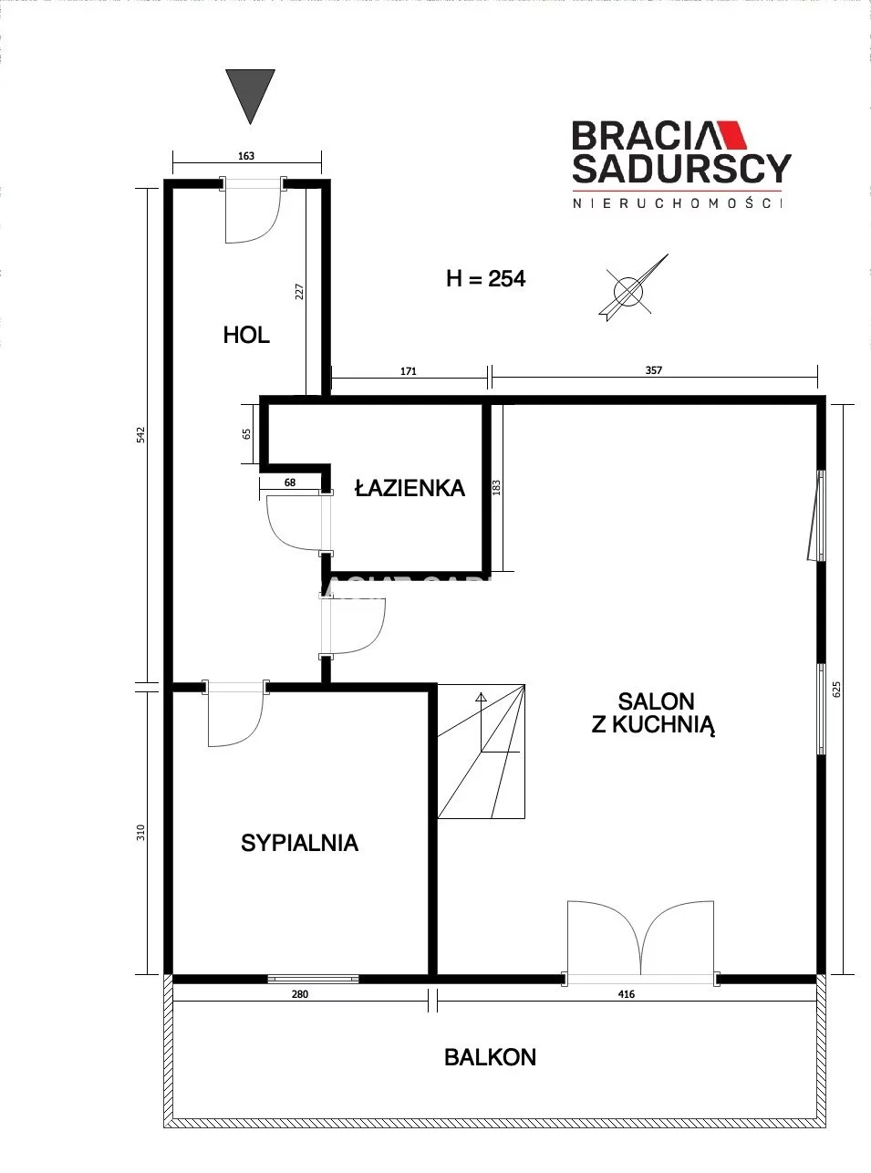 4 pokoje, mieszkanie 65,00 m², piętro 3, oferta nr , BS3-MS-310564-1, Myślenice, Solidarności