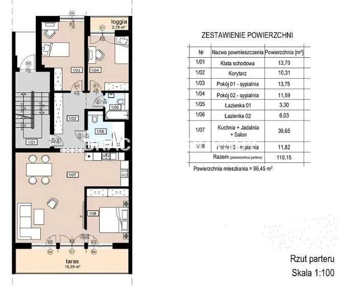 Mieszkanie na sprzedaż, 96,45 m², 4 pokoje, parter, oferta nr BS5-MS-301830-24