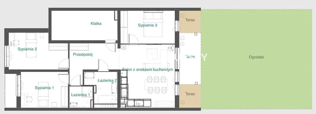 Mieszkanie na sprzedaż, 80,00 m², 4 pokoje, parter, oferta nr BS5-MS-307566-34